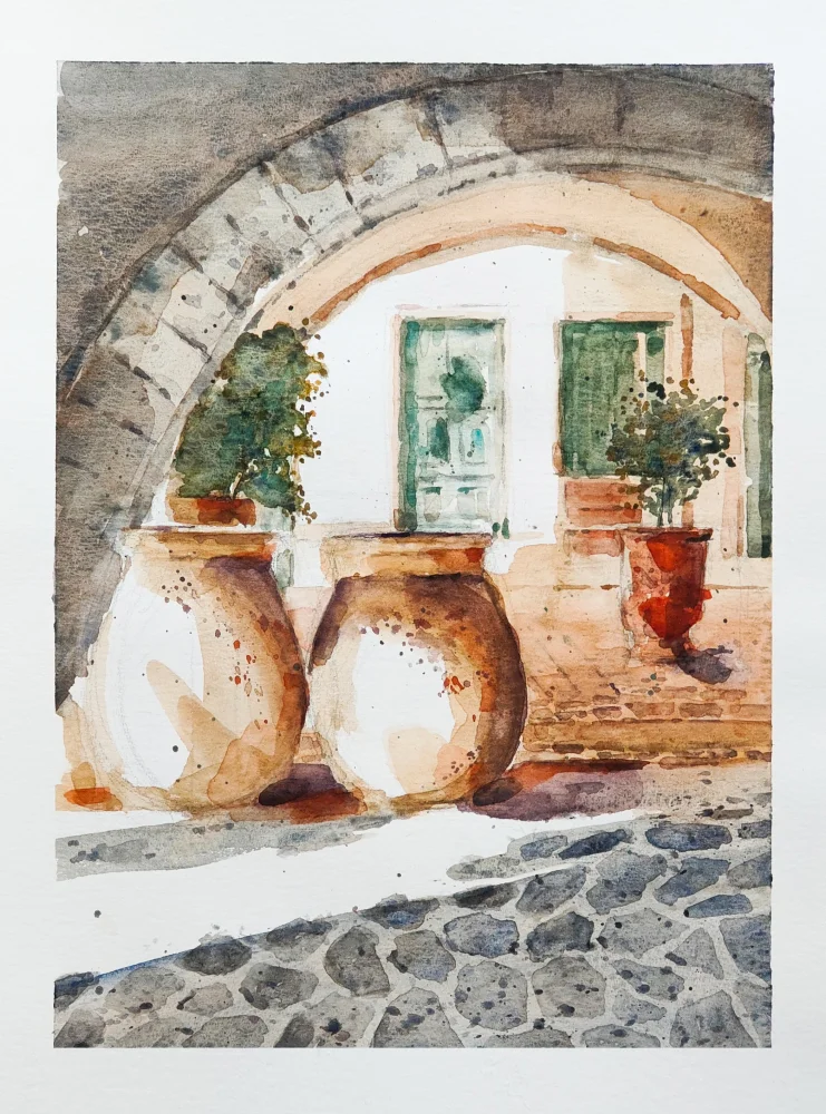 Arcades place aux herbes, Uzès